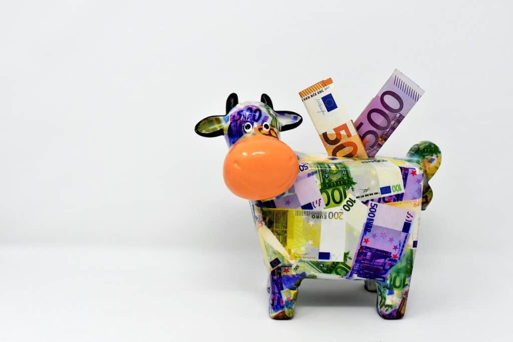 piggy bank, money, cow